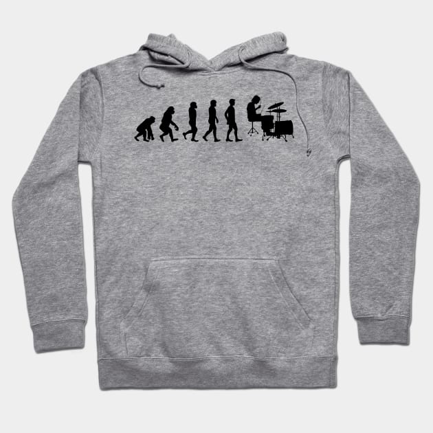 Funny Drummer Evolution Of Man And Drumming Hoodie by DragonTees